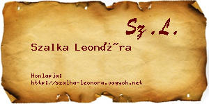 Szalka Leonóra névjegykártya